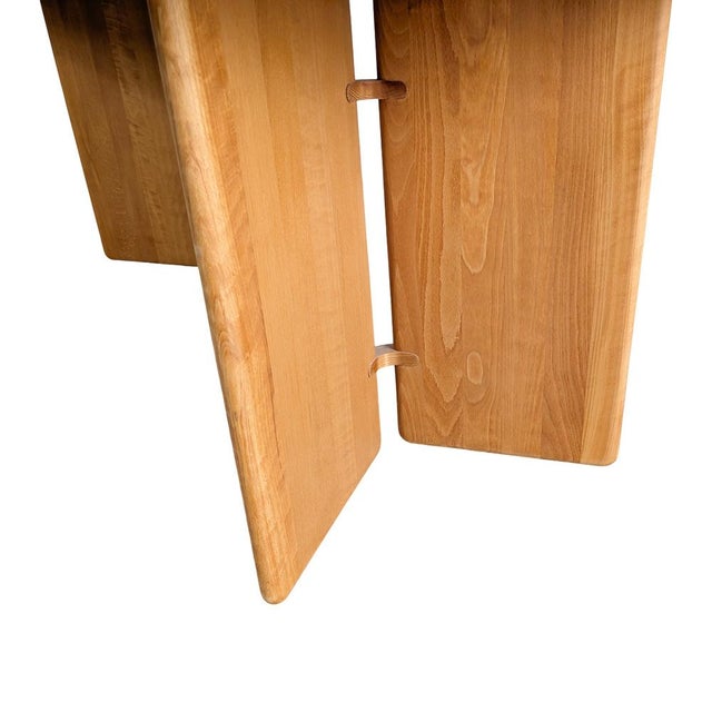 Brown Vintage French Dining Table in Beech by Søren Nissen & Ebbe Gehl, 1980 For Sale - Image 8 of 12