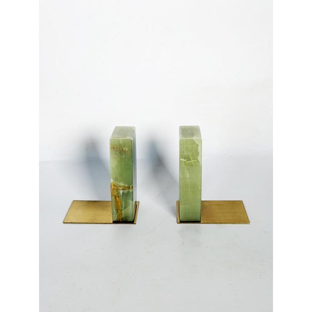 Onyx and Brass Bookends, France, 20th Century, Set of 2 For Sale - Image 3 of 10