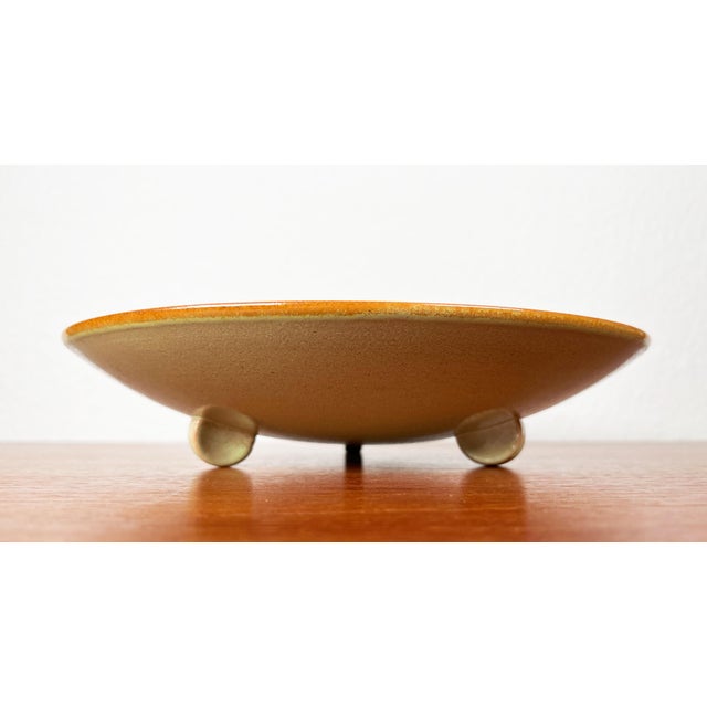 Mid-Century German Tripod Ceramic Bowl from Wächtersbach, 1960s For Sale - Image 17 of 18