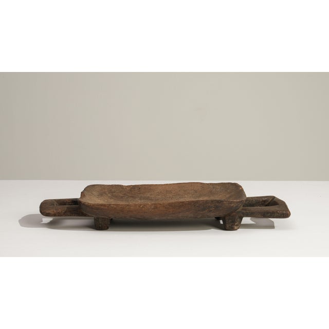 Mid 20th Century Mali Brutalist Brown Wood Platter For Sale - Image 18 of 18