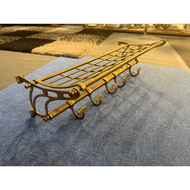 Brass Train Shelf, 1940s For Sale - Image 4 of 6