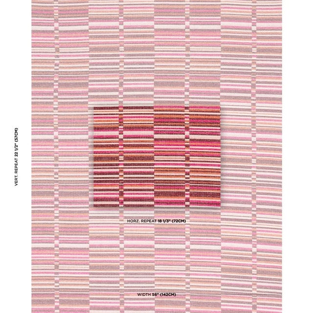 Inspired by a vintage handwoven blanket, this textural, tonal offset stripe in berry gets its velvety hand from a blend of...