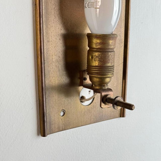 Glass and Brass Wall Lights attributed to Carl Fagerlund for Orrefors, 1970s, Set of 2 For Sale - Image 16 of 18