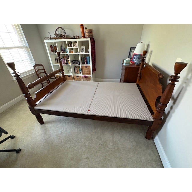 American Early American Full Size Rope Bed For Sale - Image 3 of 11