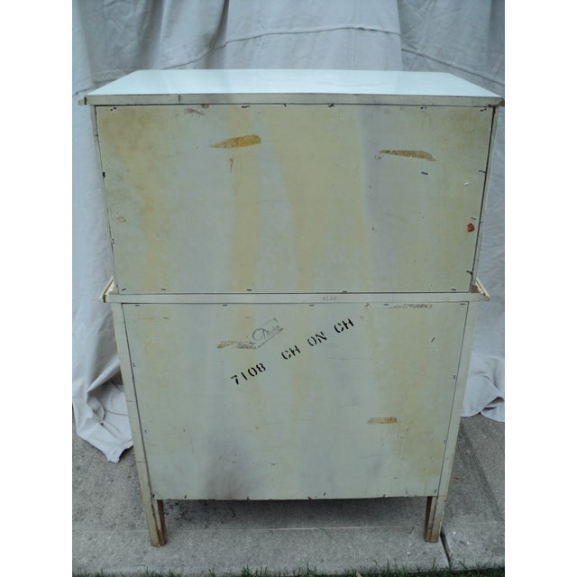 Wood Vintage 1960s-1970s Dixie Furniture French Provincial Chest-on-Chest Highboy Dresser For Sale - Image 7 of 14