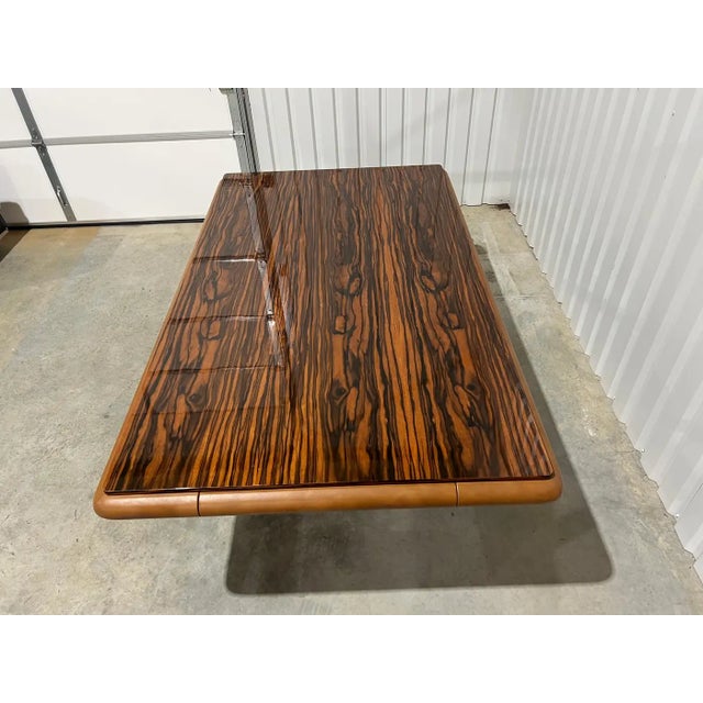 Rosewood & Leather Extendable Dining Table by Vladimir Kagan, 1970s, Signed For Sale - Image 13 of 18