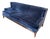Navy Velvet Sofa by Mitchell Gold For Sale