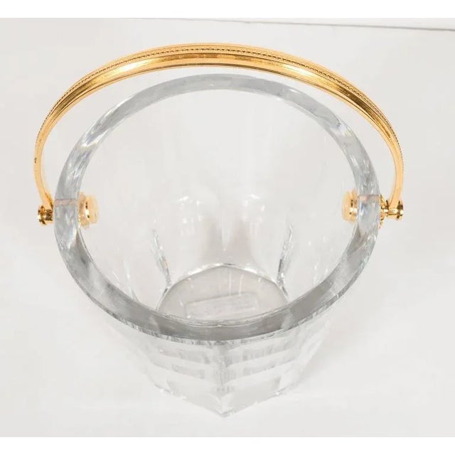 Baccarat Ultra-Luxe Crystal Ice Pail with 24-Karat Gilt Handle by Baccarat For Sale - Image 4 of 8