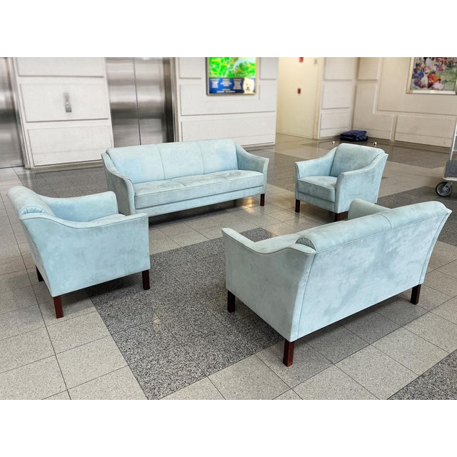 1960s Danish Modern Suite of Sofas & Armchairs- A Set of 4 For Sale - Image 16 of 18