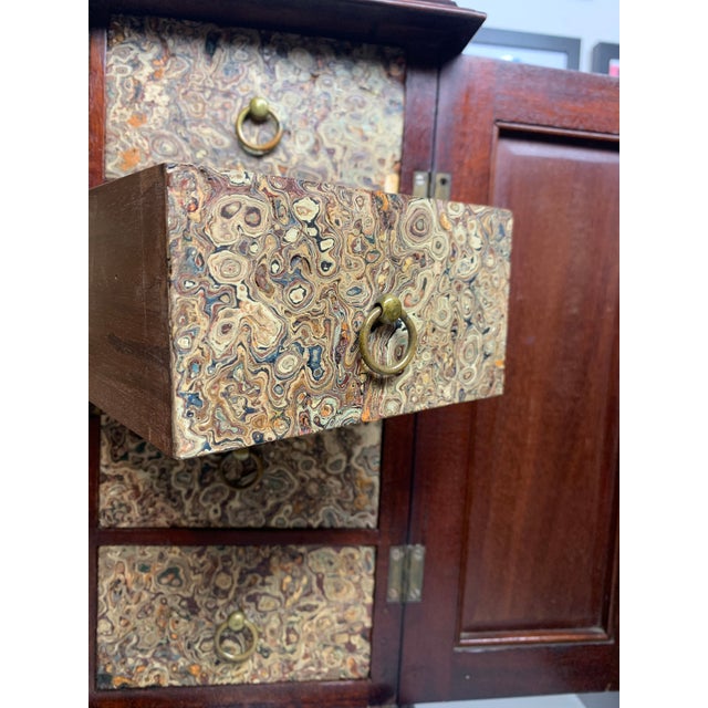Victorian English Satinwood and Gilt Metal Glazed Pier Cabinet in Walnut, 1890s For Sale - Image 15 of 16
