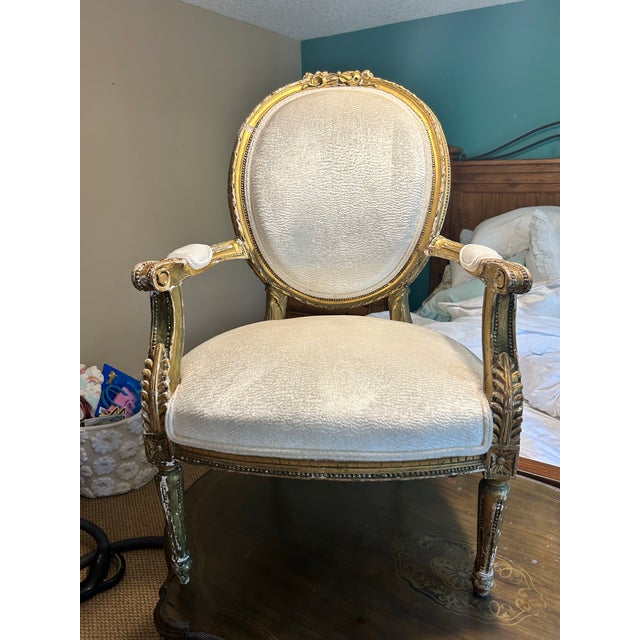 I found these in two Italian antique chairs in an antique store in Seattle, Washington. I reupholstered them in a white...