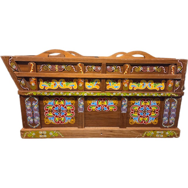 Mid-Century Modern Vintage Hand-Painted Costa Rican Sarchí Oxcart Bar Cart For Sale - Image 3 of 10