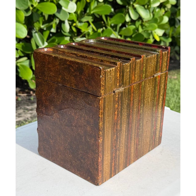 Vintage Trompe-L’œil Decorative Faux Book Box For Sale - Image 10 of 12