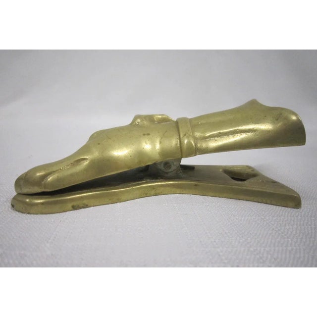 English Brass Greyhound Desk Clip For Sale - Image 3 of 7