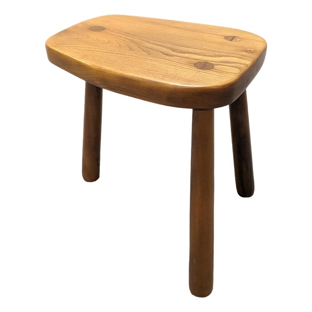 Brutalist Stool in the style of Charlotte Perriand For Sale