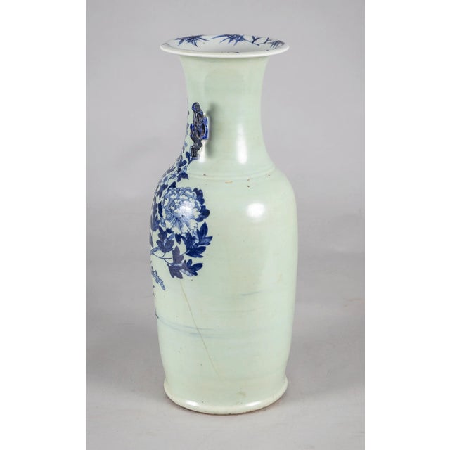 Ceramic Mid 20th Century Chinese Export Celedon Vase For Sale - Image 7 of 12