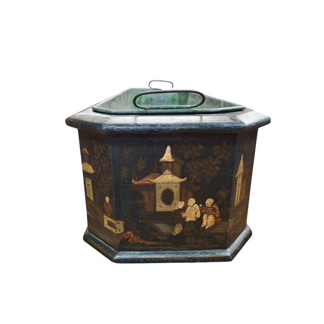 Chinoiserie Late 18th-Early 19th Century English Chinoiserie Octagonal Jardiniere For Sale - Image 3 of 12