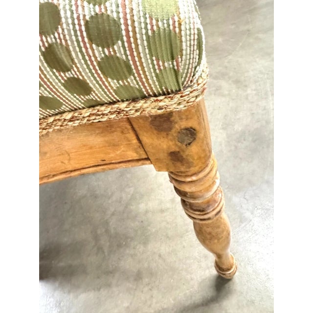 Antique Carved Wood Polka Dot Seat Armchairs - A Pair For Sale - Image 17 of 18