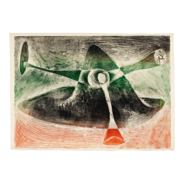 1940s Early Important Harry Bertoia Monotype, Framed For Sale