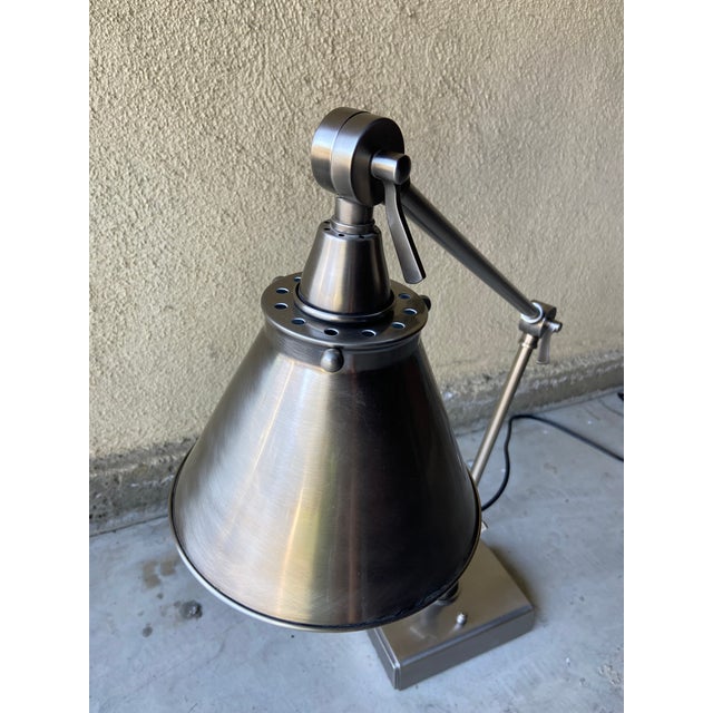 Industrial Pottery Barn Architect's Adjustable Task Lamp For Sale - Image 3 of 12