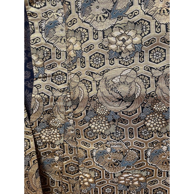 Japanese Brocade Noh Costume Kimono Robe Meiji Period For Sale - Image 13 of 18