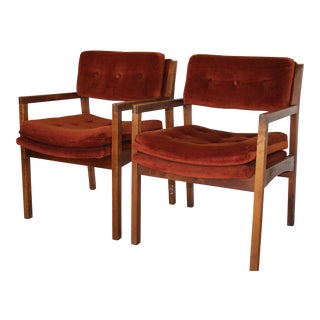 Mid-Century Cube Chairs - A Pair For Sale
