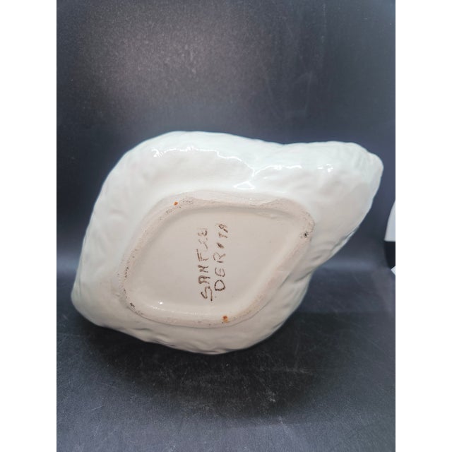 1950s Mid 20th Century Deruta Santucci Ceramic Planter/Snack Bowl, Made in Italy For Sale - Image 5 of 5