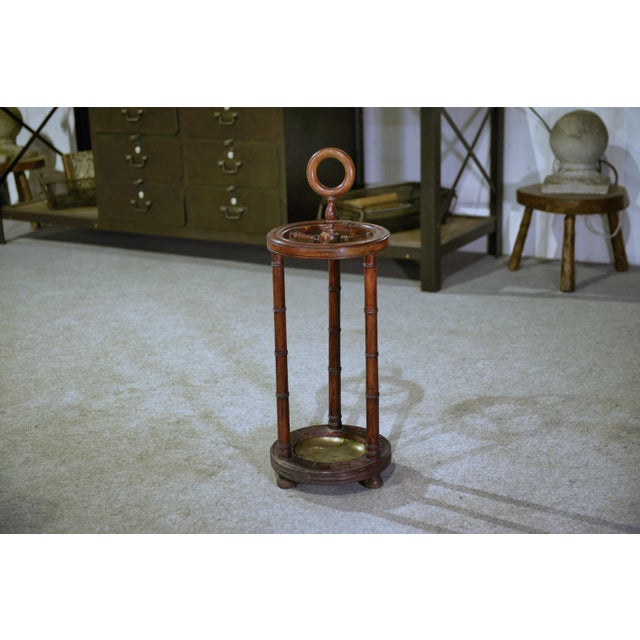 1930s Beechwood Umbrella Stand with Faux Bamboo Finish, 1930s For Sale - Image 5 of 6
