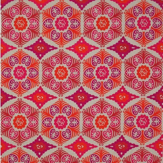 Manuel Canovas Embroidered Grimaud Rose Indien - 4852-04 Fabric Display Panel- 2.5 Yards For Sale