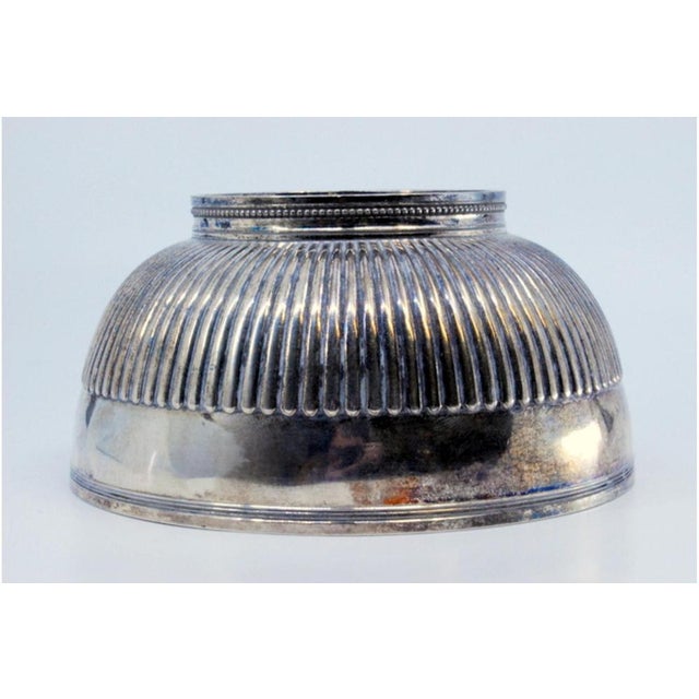 Fluted Candy Box in Silver with Pearly Base For Sale - Image 5 of 8