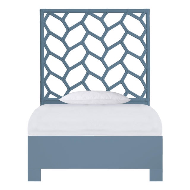 Silas Platform Bed Twin - Regatta Blue For Sale