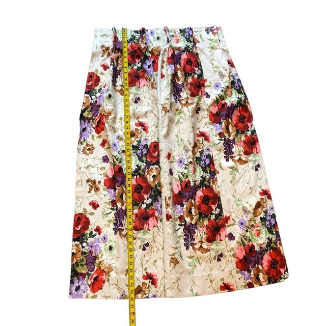 Red Vintage 1970’s Floral Classic Pleated Curtain Drapes Set of 2 Nostalgic Mad Men Vibe For Sale - Image 8 of 12