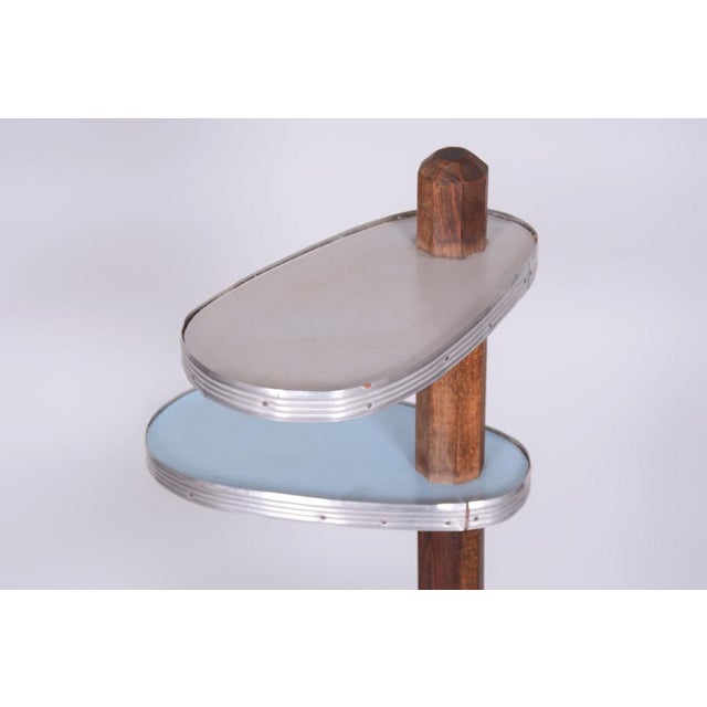 Mid-Century Flower Stand in Beech & Aluminium, 1950s For Sale - Image 6 of 9