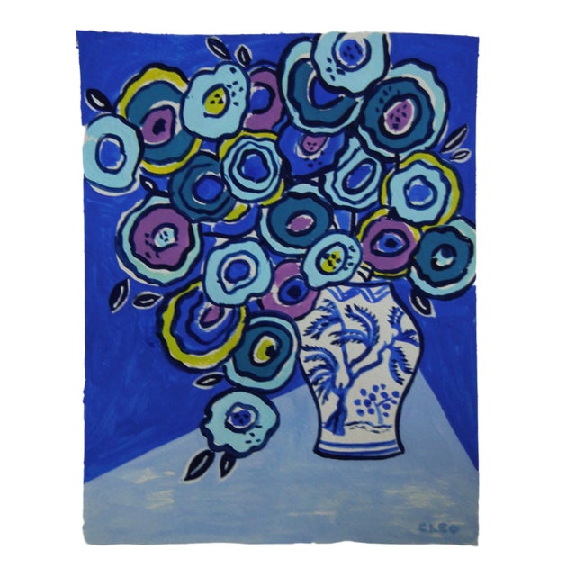 Blue Willow Vase and Flowers by Cleo Plowden Chairish