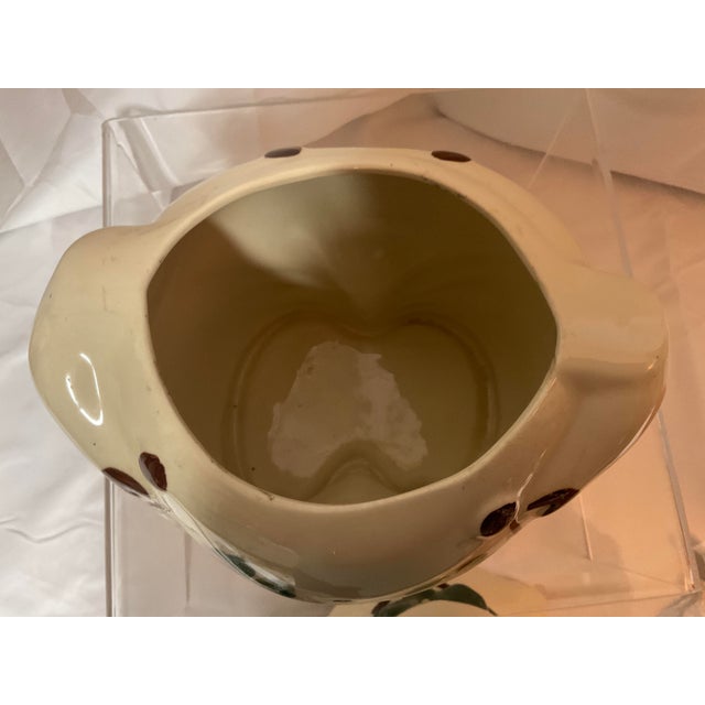 Mid 20th Century Mid Century Shawnee Pottery Shamrock Hand Painted Cookie Jar For Sale - Image 5 of 5