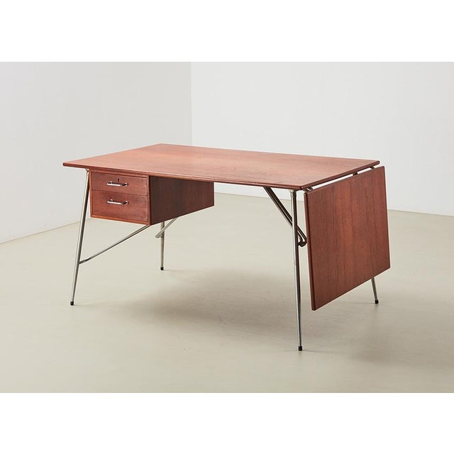 Drop Leaf Desk by Borge Mogensen for Soborg, 1960s For Sale - Image 12 of 12