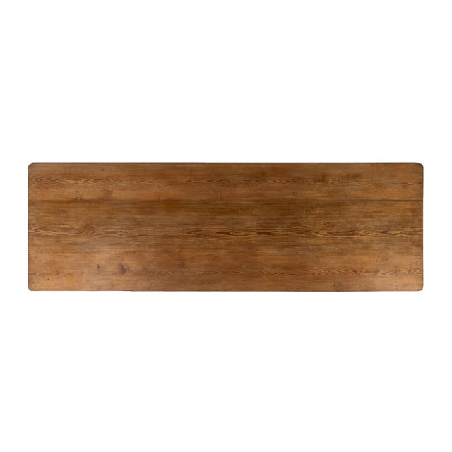 20th Century English Pine Refectory Table For Sale - Image 6 of 9