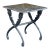French Garden or Conservatory Table With Marble Top Over Polished Steel For Sale
