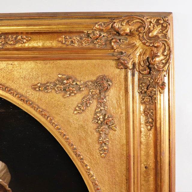 Mid-19th-Century French School Genre Painting, "Feeding the Bird" Evoking the Tradition of Greuze For Sale - Image 16 of 18