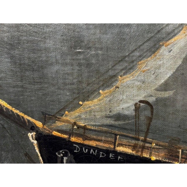 19th-Century British Marine Painting of a Dundee Ship & Lifeboat Rescue For Sale - Image 14 of 18