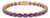 Natural Amethyst Tennis Bracelet | 18k Gold Plated Purple Gemstone Bracelet | February Birthstone Bracelet For Sale