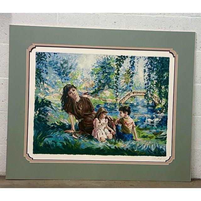 1980s 1980s Eva Makk “Realities of Joy” Signed Limited Edition Serigraph 69/275, Large Matted Print For Sale - Image 5 of 18
