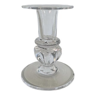 Vintage 1990s Simon Pearce Shelbourne Handblown Glass Candlestick For Sale