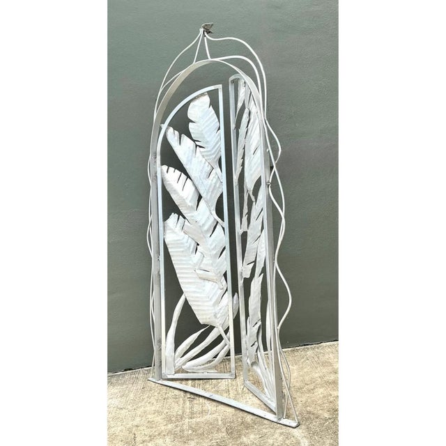 Vintage Cut Aluminum Palm Frond Gates For Sale - Image 9 of 12