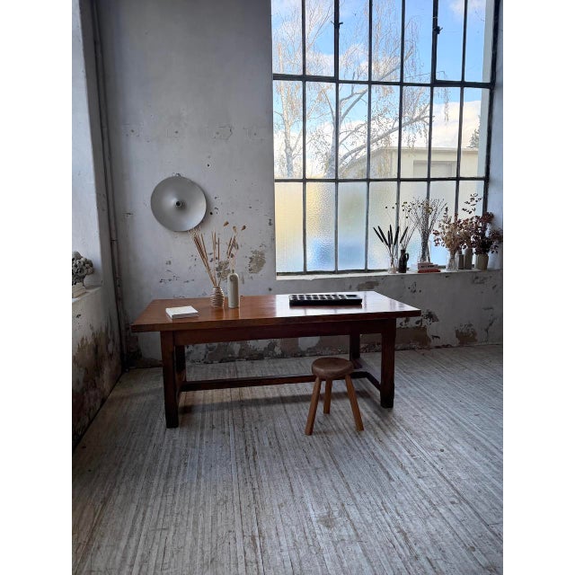 1950s Rustic Farmhouse Table in Oak, 1950s For Sale - Image 5 of 18