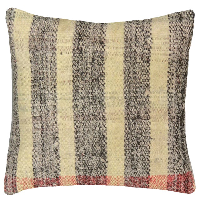 1960s Turkish Hemp Pillow - 15" X 15" For Sale