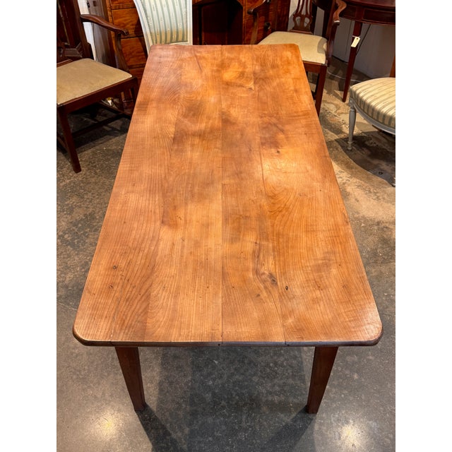 19th Century French Cherry Farm Table For Sale - Image 9 of 9