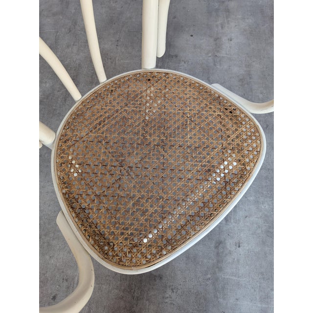 Vintage Dining Chair in White Beech and Bentwood Cane Seat, 1970s For Sale - Image 18 of 18