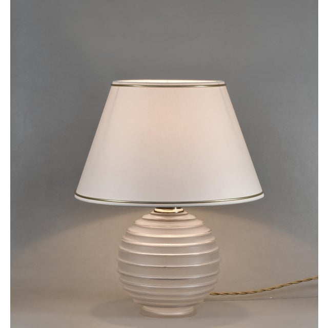 1930s French Art Deco Table Lamp by Georges Leleu 1930s France For Sale - Image 5 of 12
