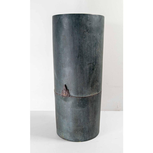 19th or 20th Century Blue Green Painted Object, Grain Measure For Sale - Image 4 of 14